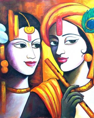 Radha Krishna Oil Paintings