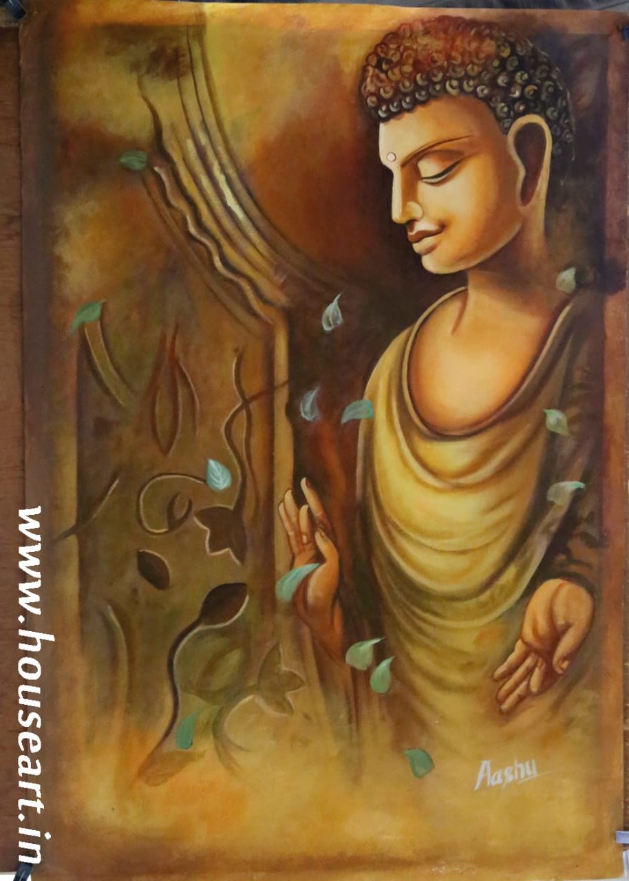 Buddha Paintings & Canvas Wall Art | Gautam Buddha Face Paintings